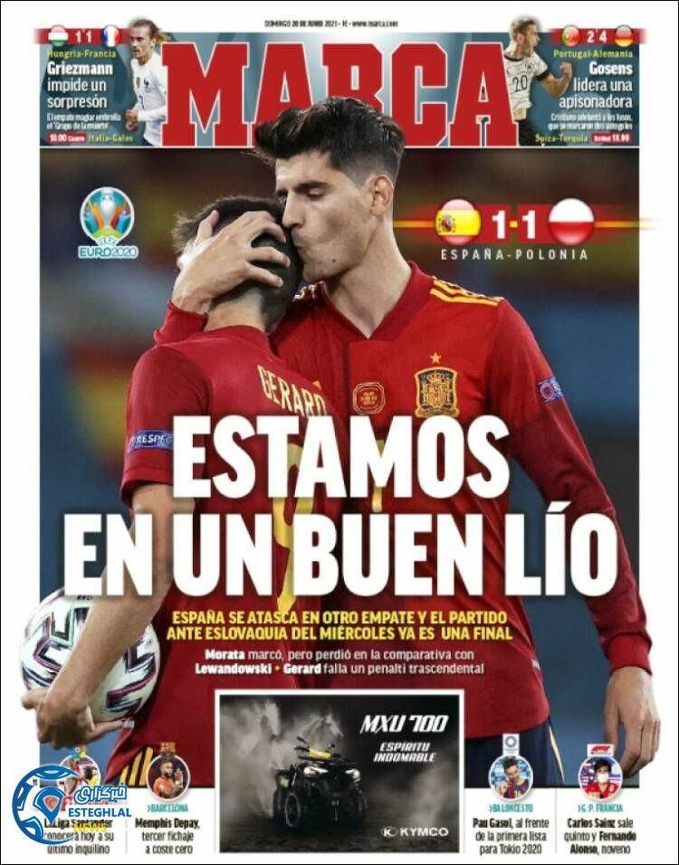 روزنامه ورزشی مارکا یکشنبه 30 خرداد 1400