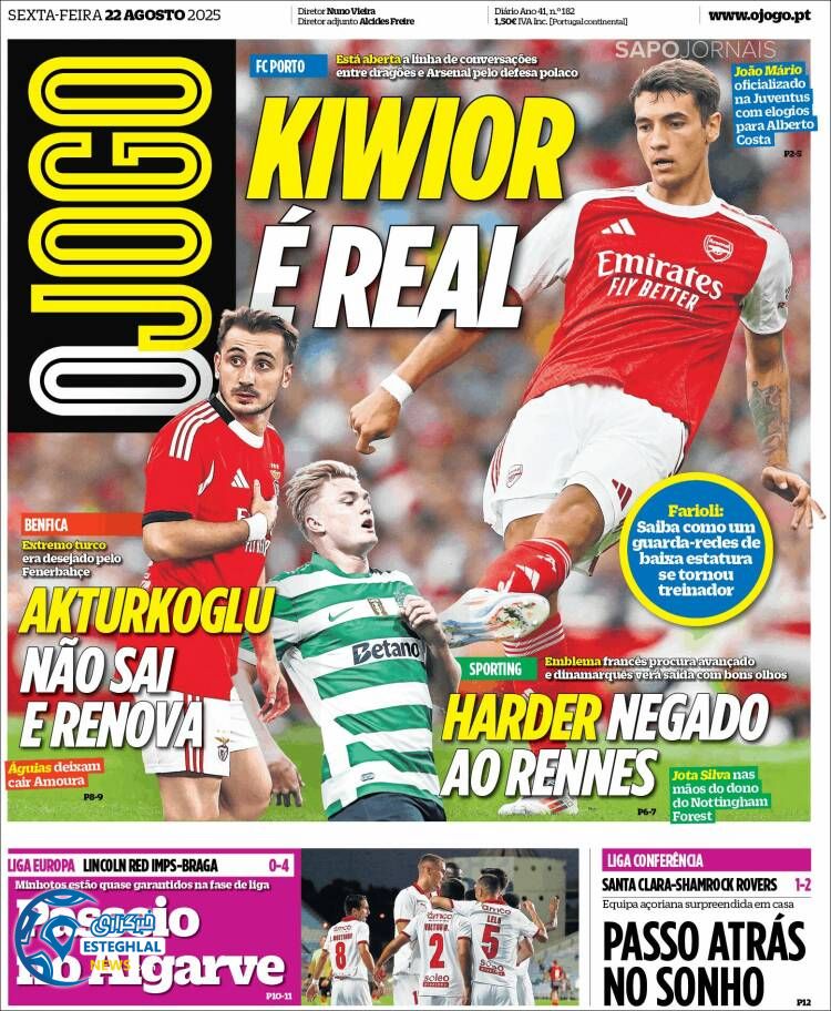 روزنامه ورزشی اوجوگو جمعه 31 مرداد 1404 