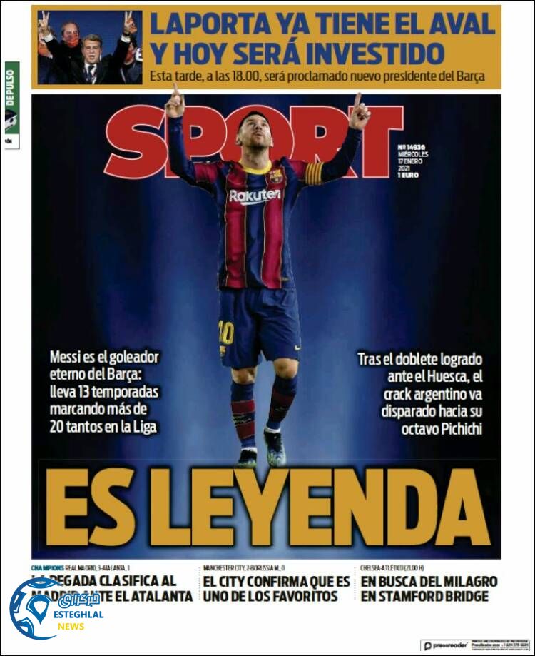 روزنامه ورزشی اسپورت چهارشنبه 27 اسفند 1399