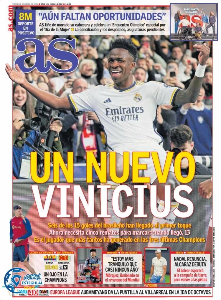 روزنامه  ورزشی آ اس جمعه 18 اسفند 1402 