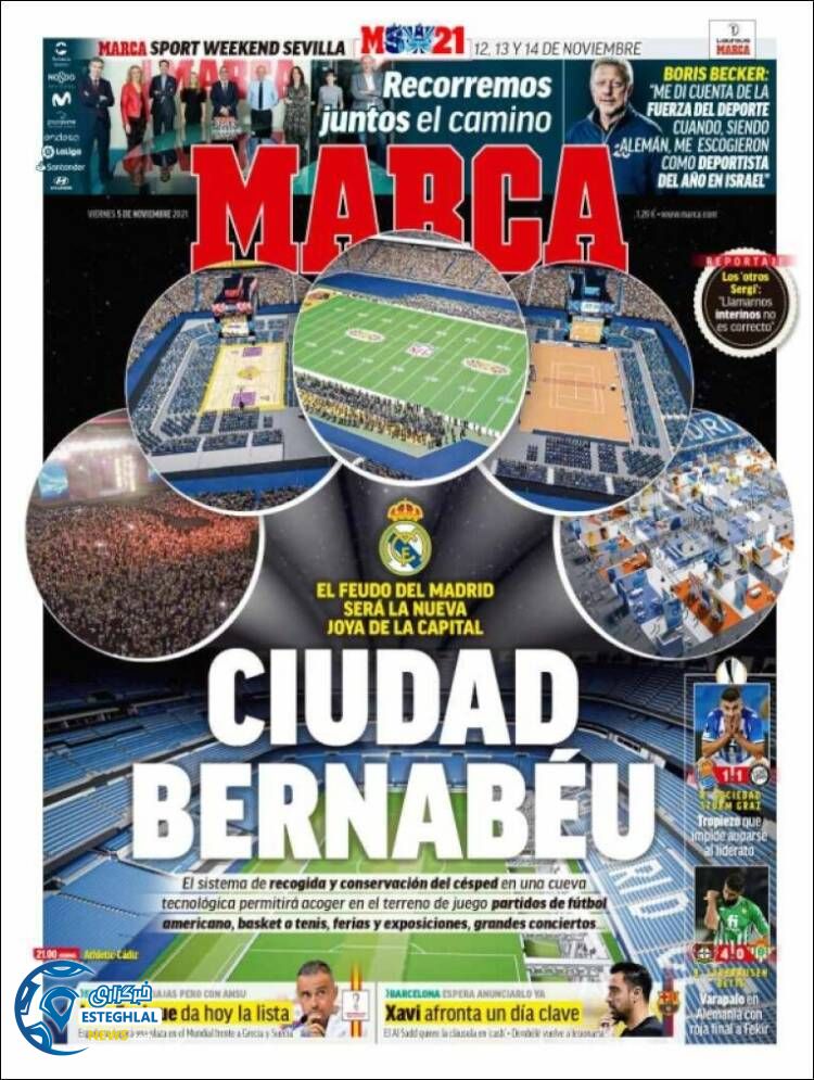 روزنامه ورزشی مارکا جمعه 14 آبان 1400