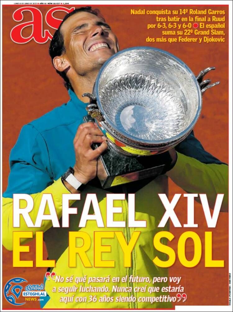 روزنامه ورزشی آ اس دوشنبه 16 خرداد 1401