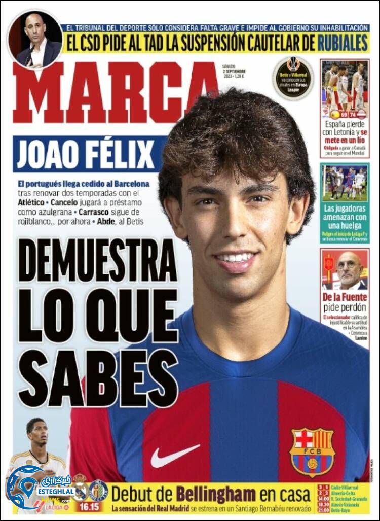 روزنامه ورزشی مارکا شنبه 11 شهریور 1402