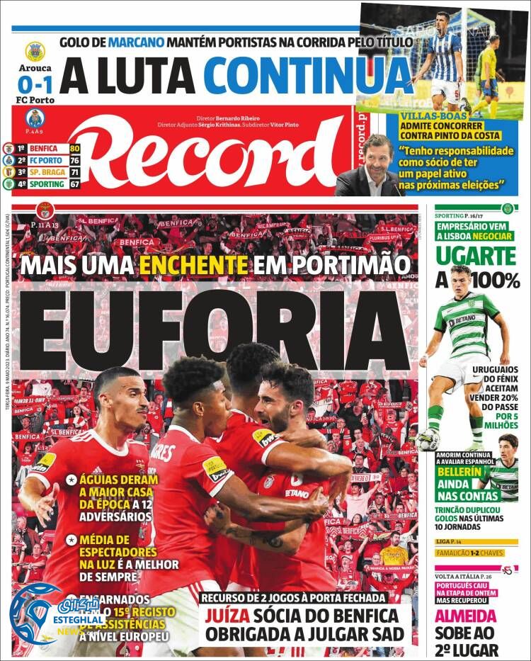 روزنامه ورزشی رکورد سه شنبه 19 اردیبهشت 1402  