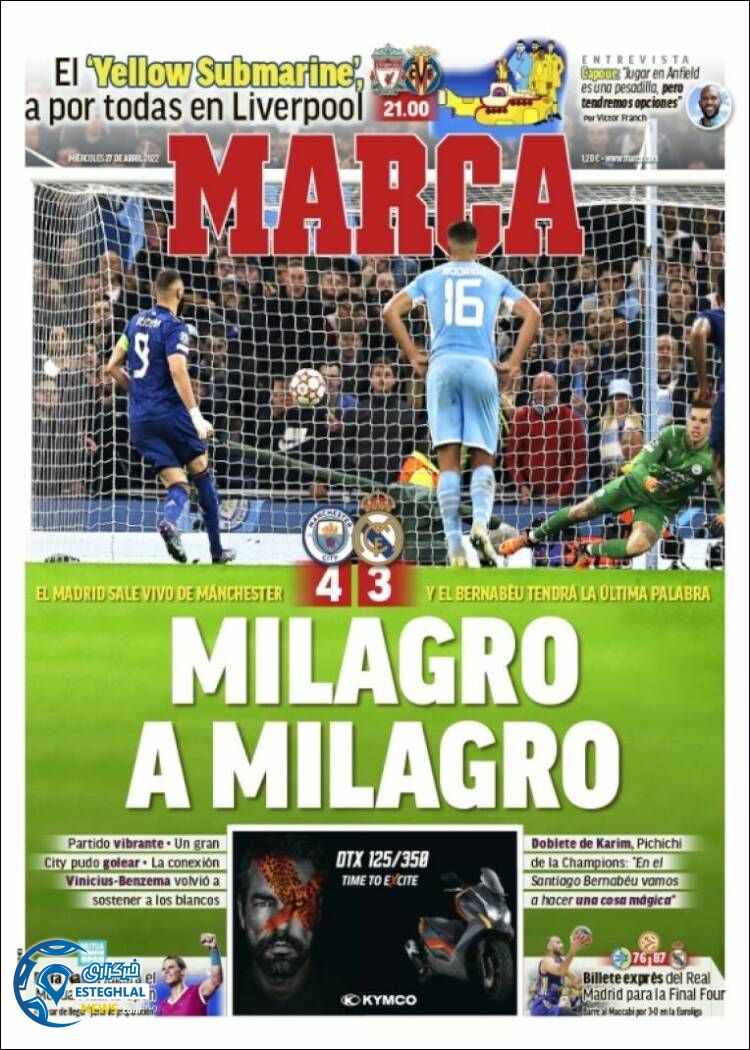 روزنامه ورزشی مارکا چهارشنبه 7 اردیبهشت 1401