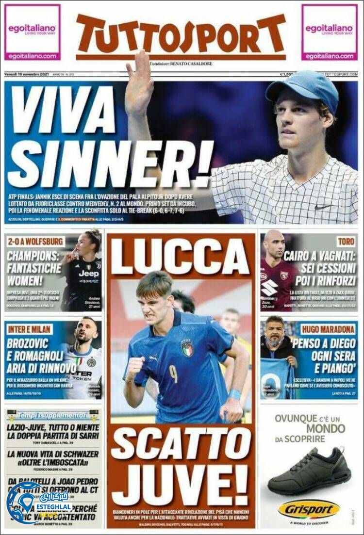 روزنامه ورزشی توتو اسپورت جمعه 28 آبان 1400