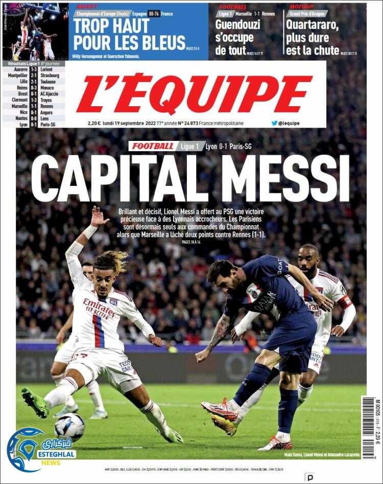 روزنامه ورزشی اکیپ دوشنبه 28 شهریور 1401 