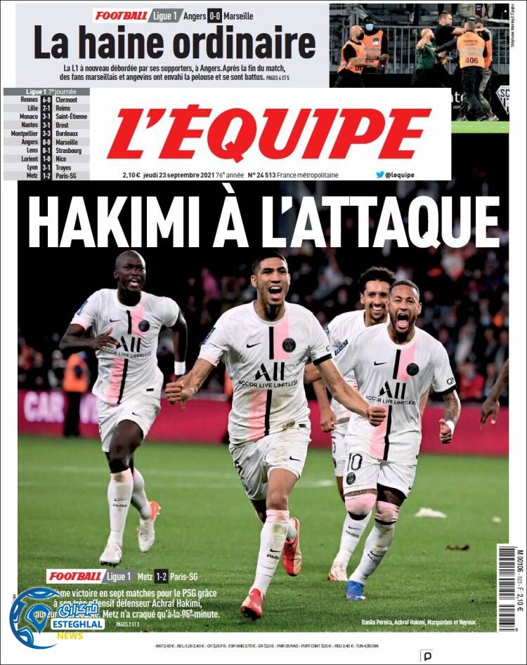 روزنامه ورزشی اکیپ پنجشنبه 1 مهر 1400