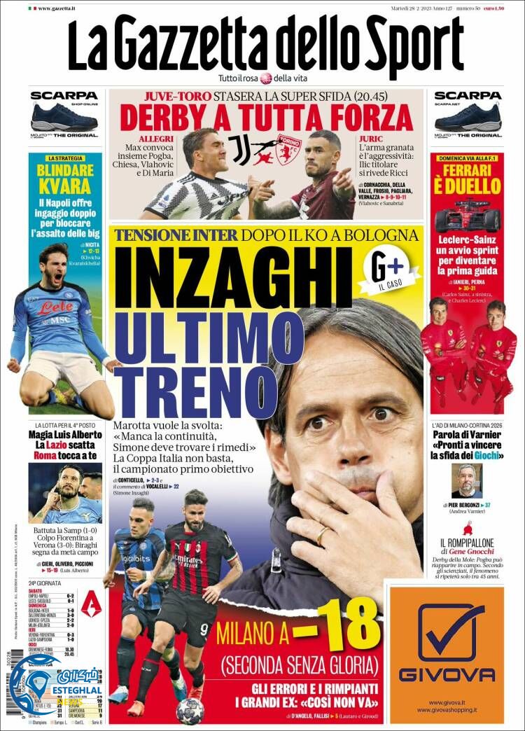 روزنامه  ورزشی گلتزتا  دلو اسپورت  سه شنبه 9 اسفند 1401 