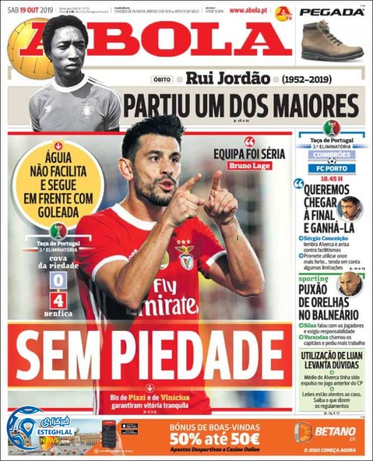 روزنامه ورزشی آبولا شنبه 27 مهر 1398