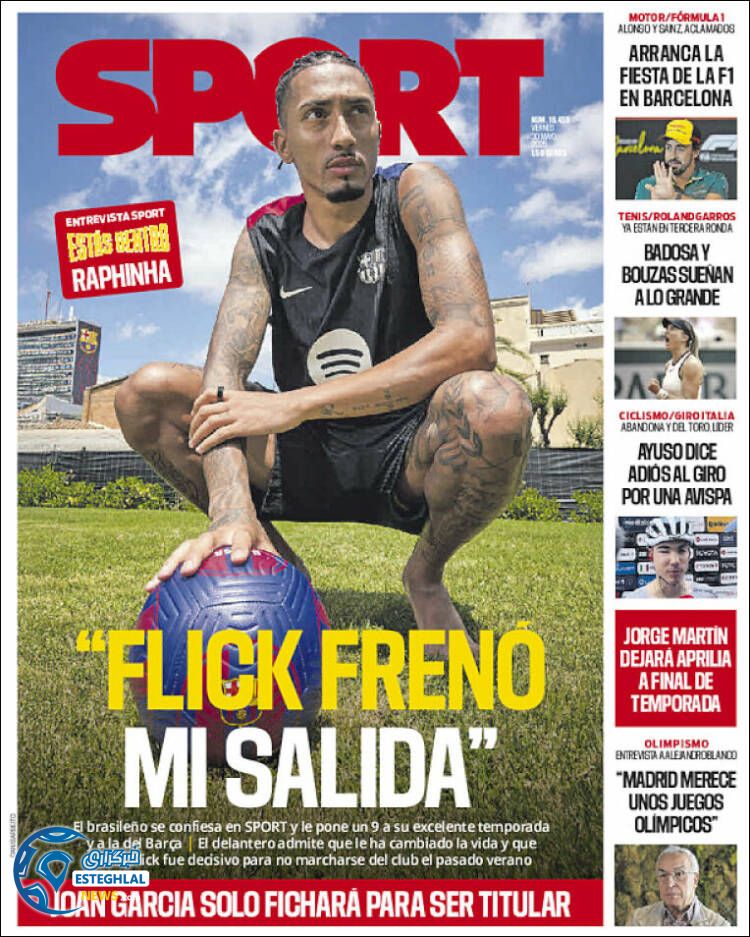 روزنامه ورزشی اسپورت جمعه 9 خرداد 1404 