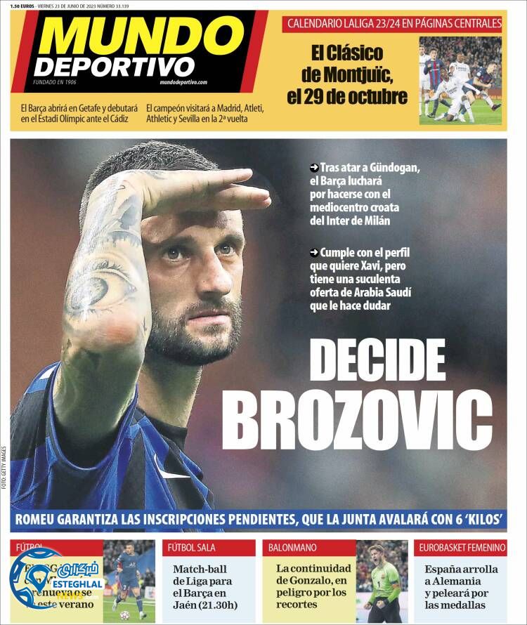 روزنامه ورزشی موندو دپورتیوو جمعه 2 تیر 1402 