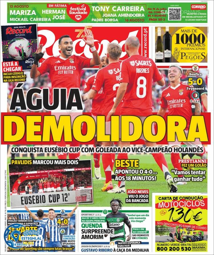 روزنامه پی تی رکورد دوشنبه 8 مرداد 1403     