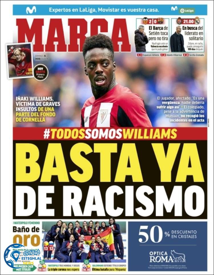 روزنامه ورزشی مارکا یکشنبه 6 بهمن 1398