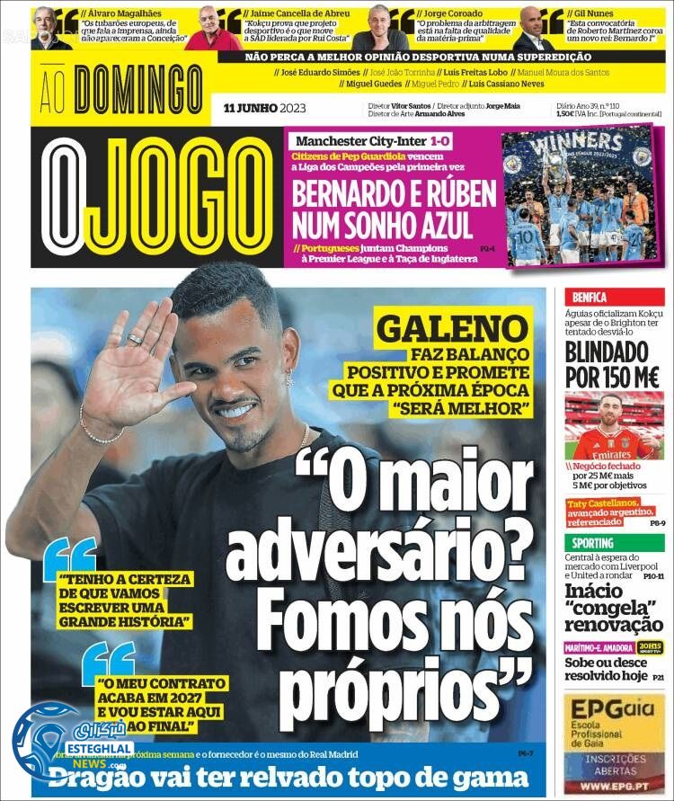 روزنامه ورزشی اوجوگو یکشنبه 21 خرداد 1402 