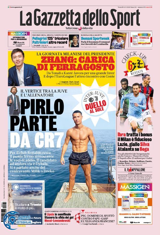 روزنامه ورزشی گاتزتا دلو اسپورت جمعه 24 مرداد 1399