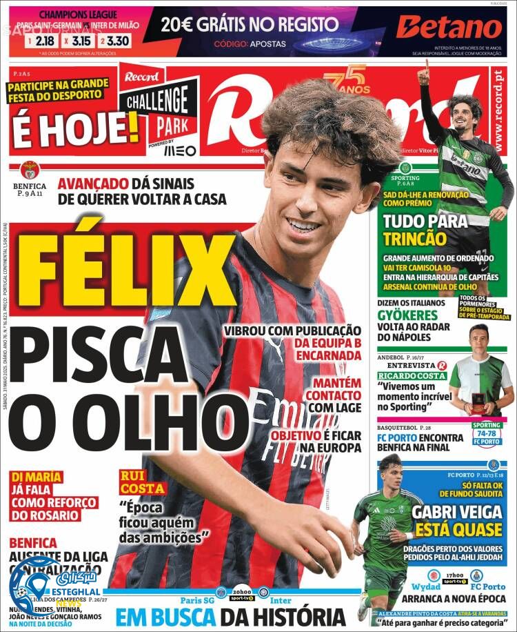 روزنامه ورزشی رکورد شنبه 10 خرداد 1404 