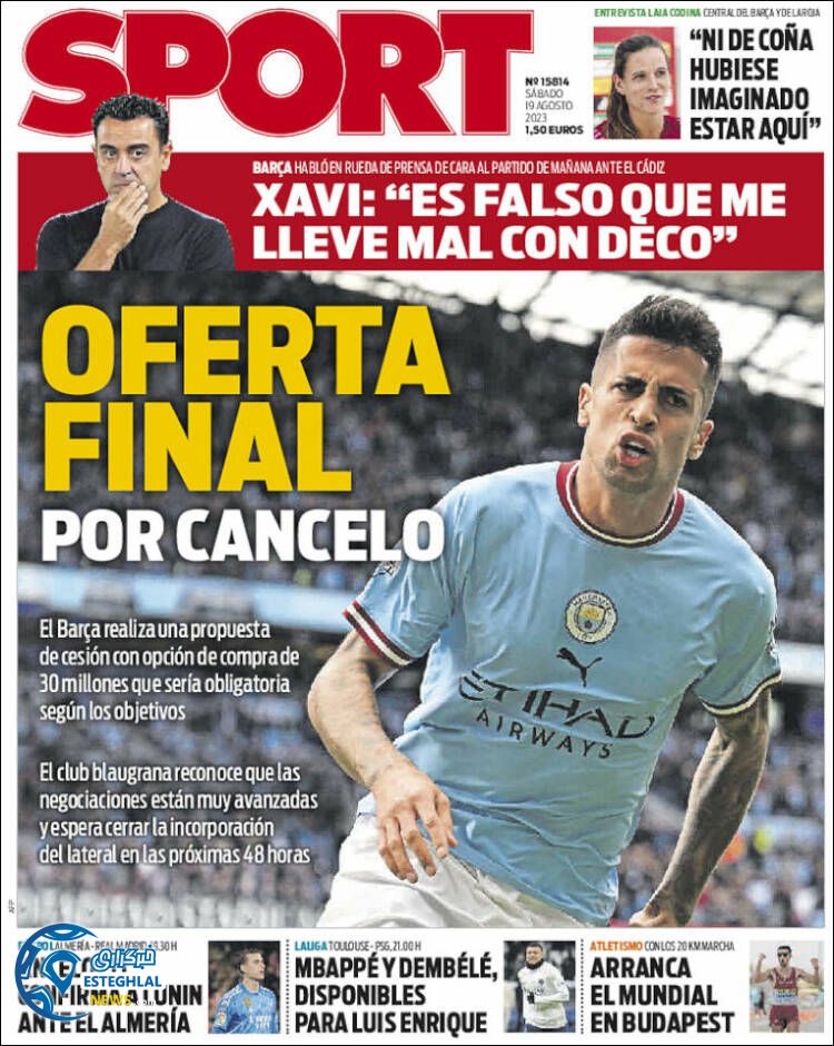 روزنامه ورزشی  اسپورت شنبه 28 مرداد 1402