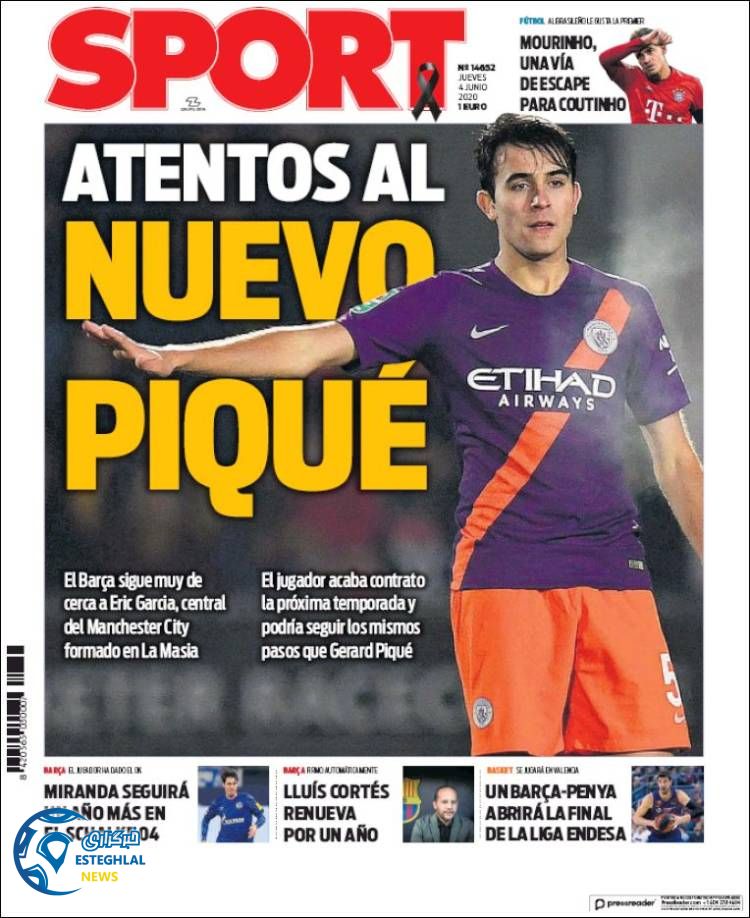 روزنامه ورزشی اسپورت پنجشنبه 15 خرداد 1399