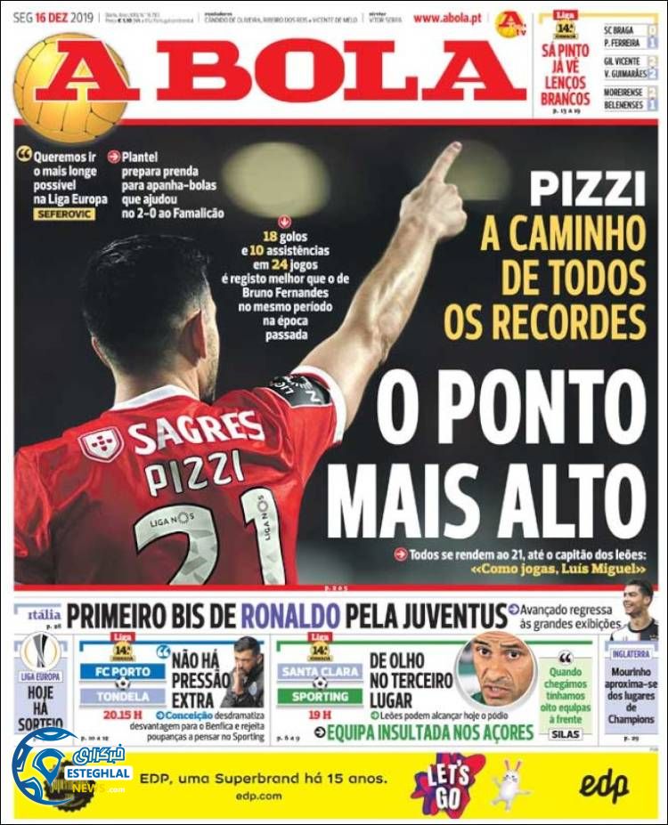 روزنامه ورزشی آبولا دوشنبه 25 آذر 1398