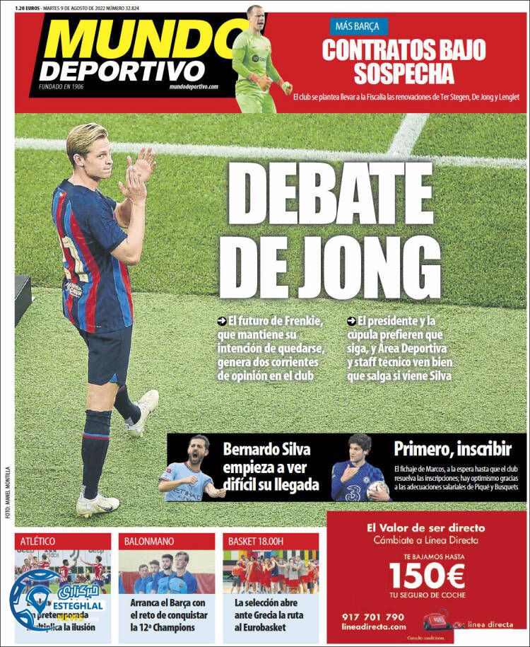 روزنامه موندودپورتیوو سه شنبه 18 مرداد 1401 