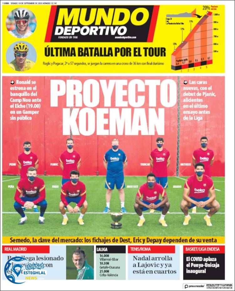 روزنامه ورزشی موندو دپورتیوو شنبه 29 شهریور 1399