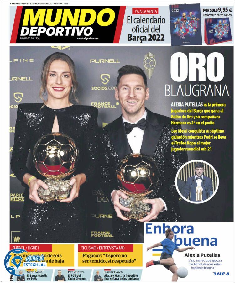 روزنامه ورزشی موندو دپورتیوو سه شنبه 9 آذر 1400