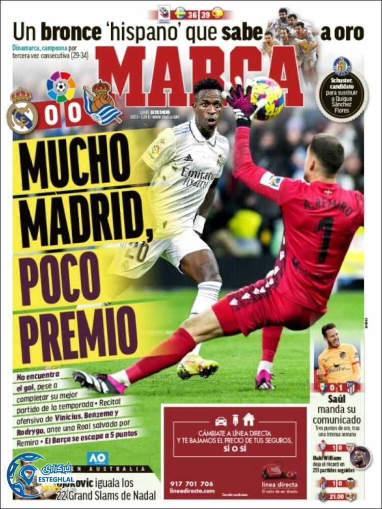 روزنامه ورزشی مارکا دوشنبه 10 بهمن 1401  