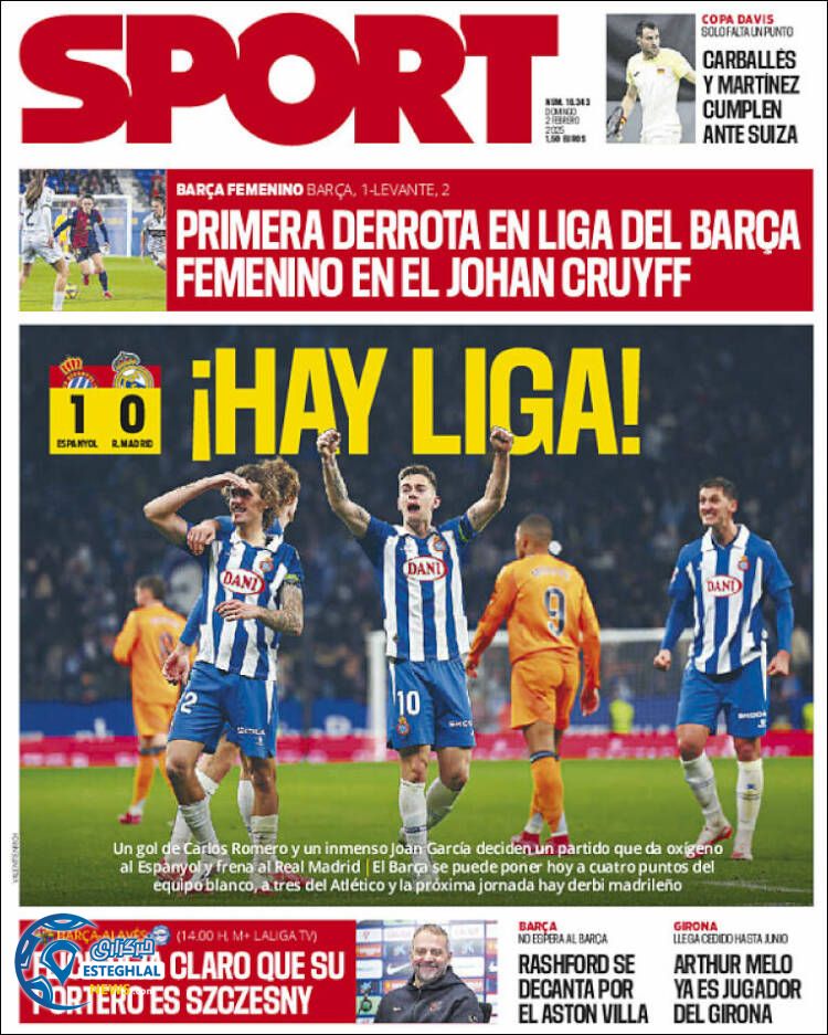 روزنامه ورزشی  اسپورت یکشنبه 14 بهمن 1403  