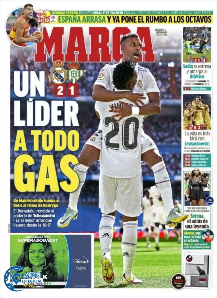 روزنامه ورزشی مارکا یکشنبه 13 شهریور 1401 