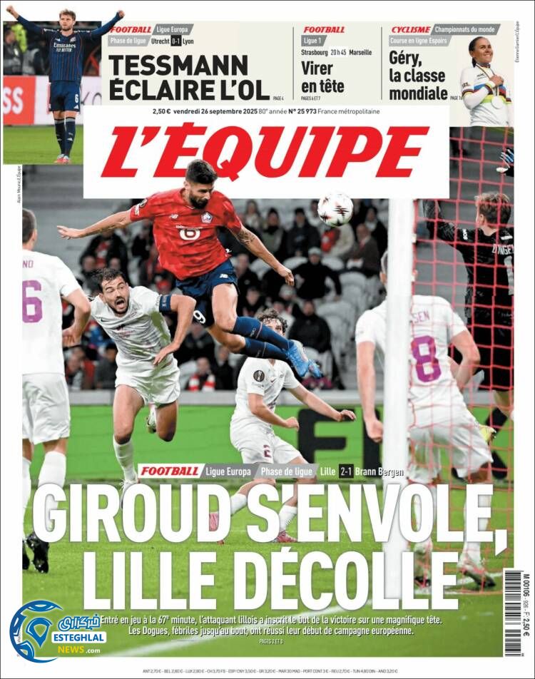 روزنامه ورزشی اکیپ  جمعه 4 مهر 1404 