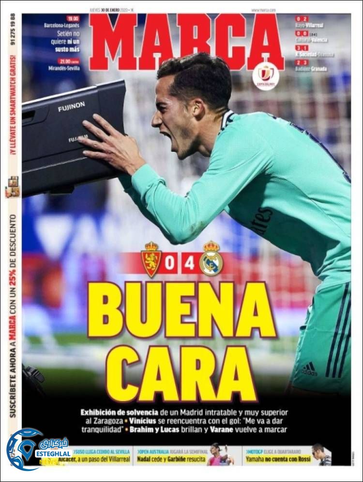 روزنامه ورزشی مارکا پنجشنبه 10 بهمن 1398