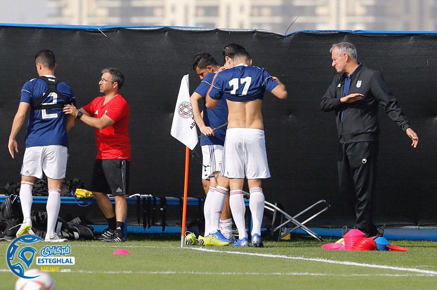 تمرین تیم ملی فوتبال در امارات پیش از دیدار با ویتنام