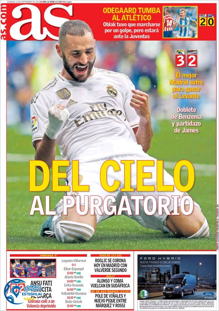 روزنامه ورزشی آاس یکشنبه 24 شهریور 1398