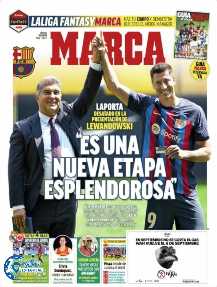 روزنامه ورزشی مارکا شنبه 15 مرداد 1401 