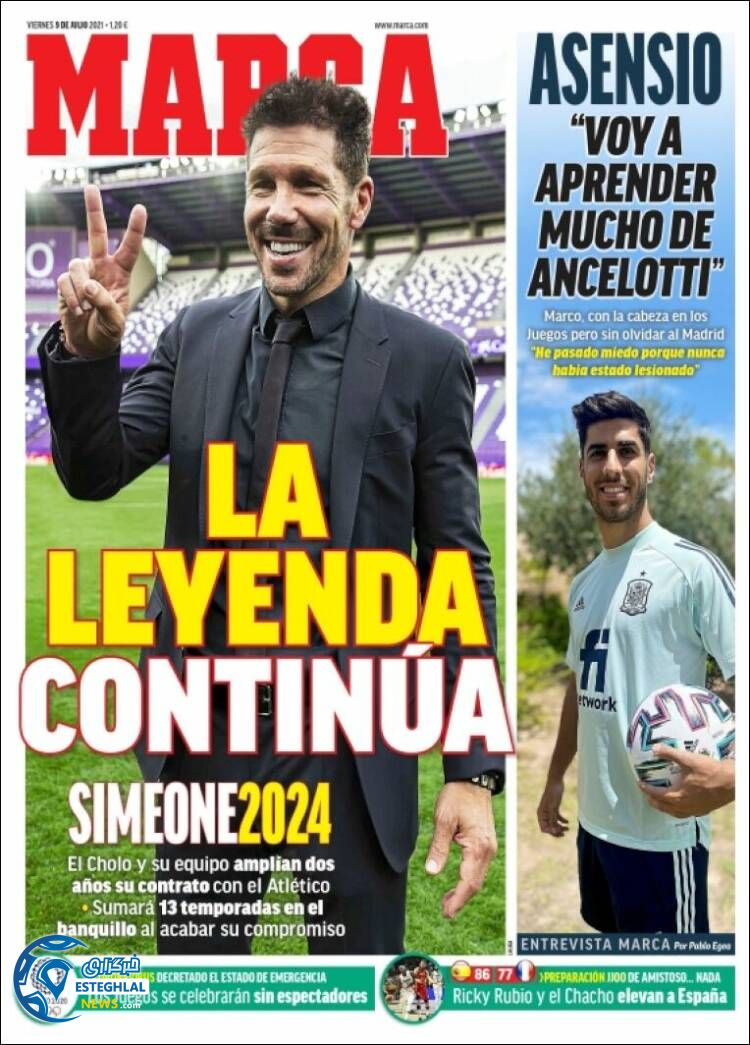 روزنامه ورزشی مارکا جمعه 18 تیر 1400