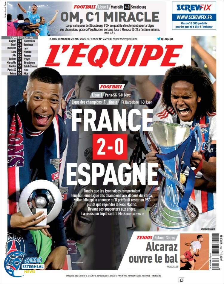 روزنامه ورزشی اکیپ یکشنبه 1 خرداد 1401