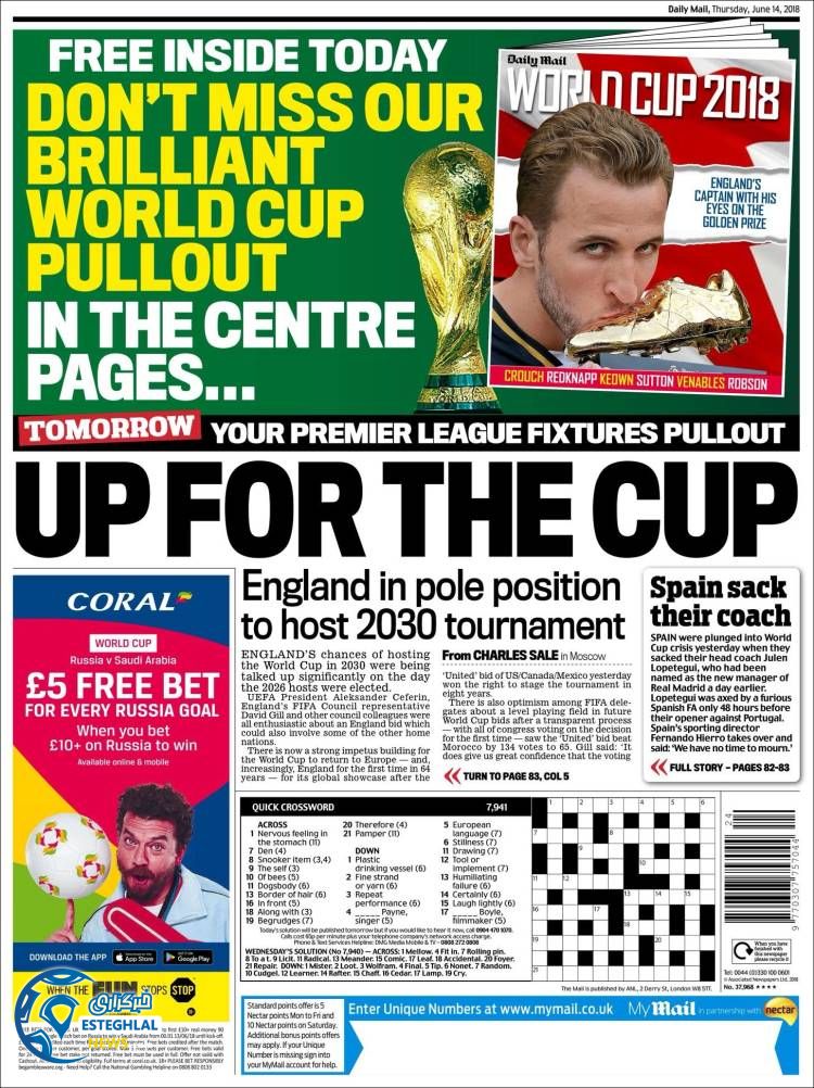 روزنامه میل اسپورت پنجشنبه 24 خرداد 1397