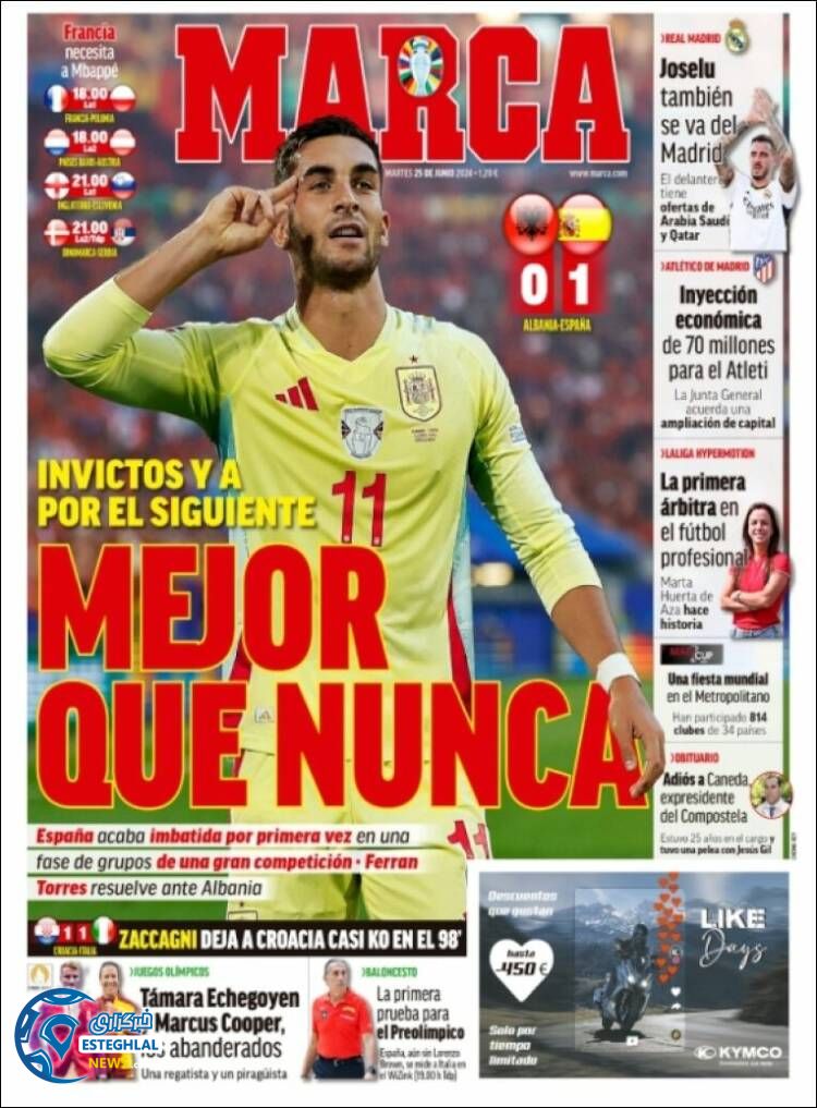 روزنامه  ورزشی مارکا سه شنبه 5 تیر 1403 