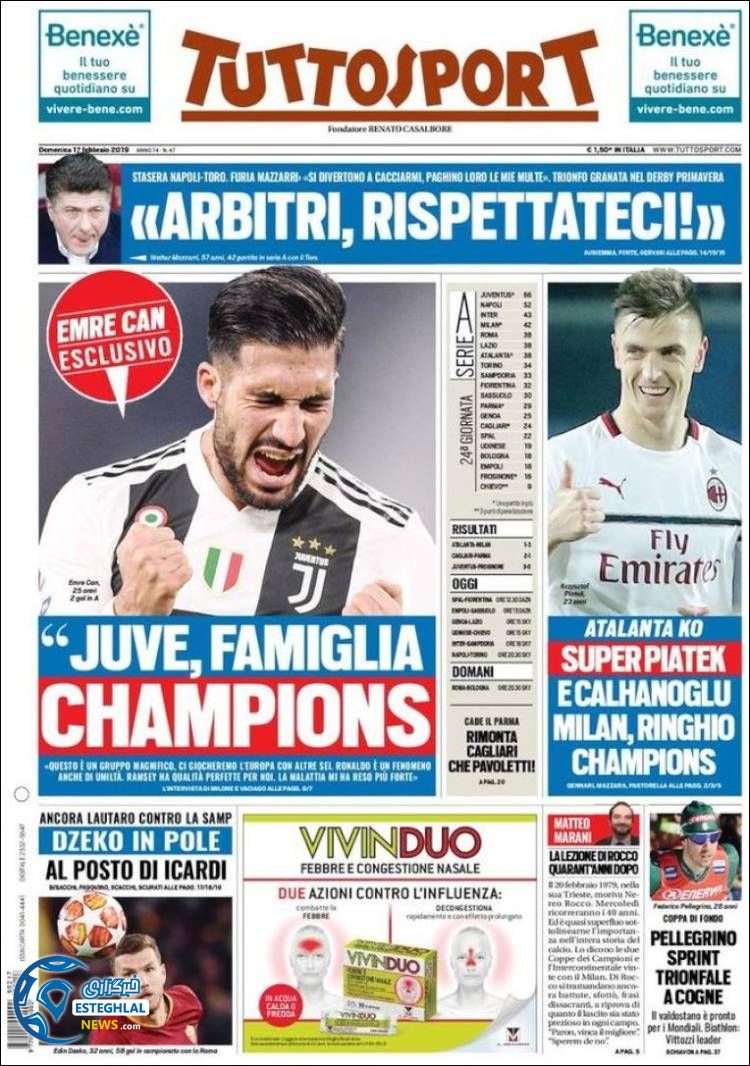 روزنامه ورزشی توتو اسپورت یکشنبه 28 بهمن 1397