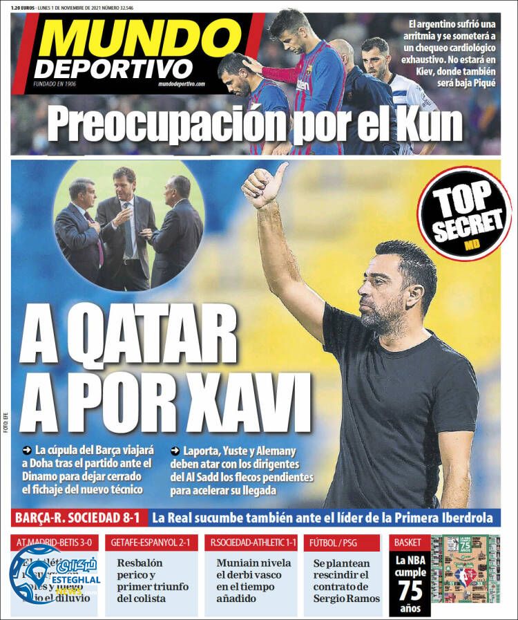 روزنامه ورزشی موندو دپورتیوو دوشنبه 10 آبان 1400