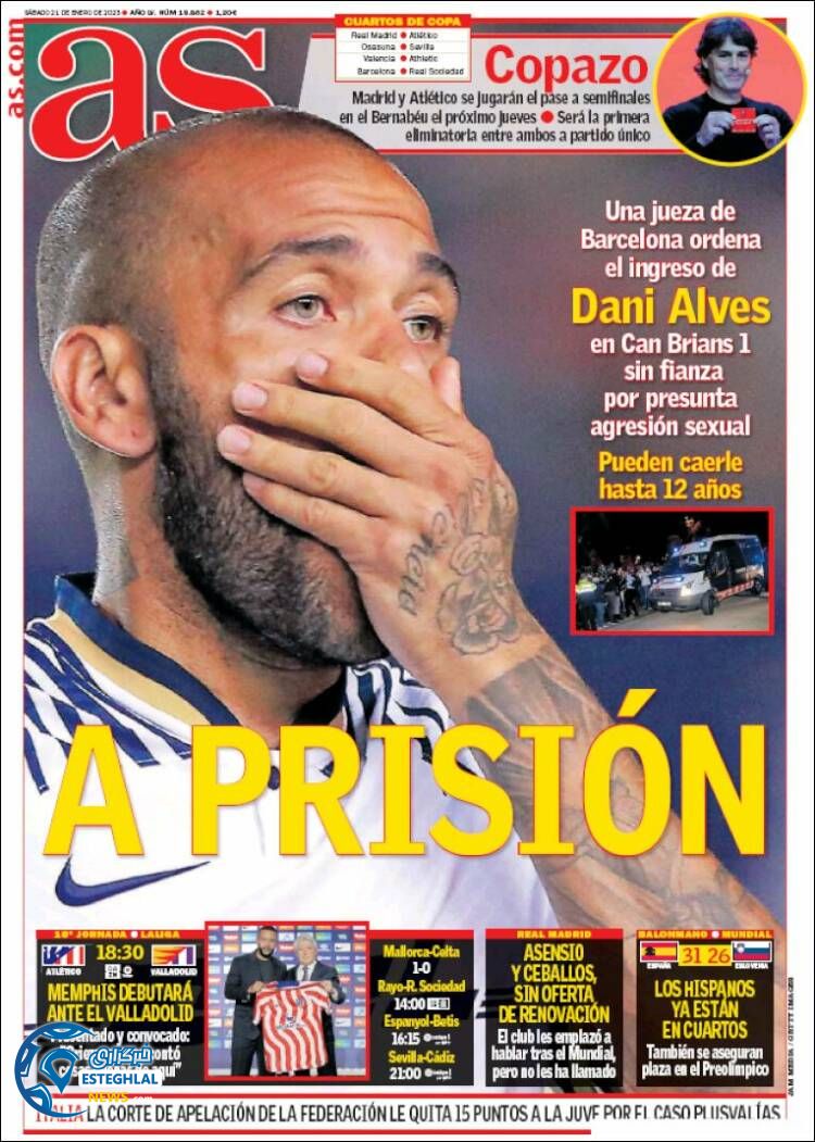 روزنامه ورزشی آ اس شنبه 1 بهمن 1401 