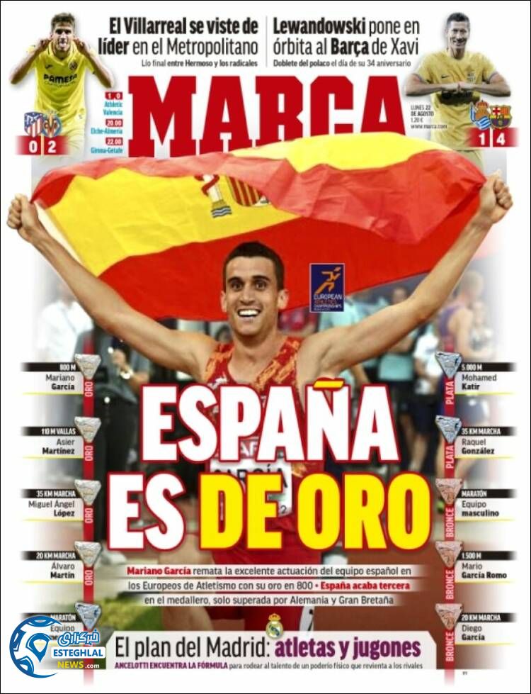 روزنامه ورزشی مارکا دوشنبه 31 مرداد 1401 