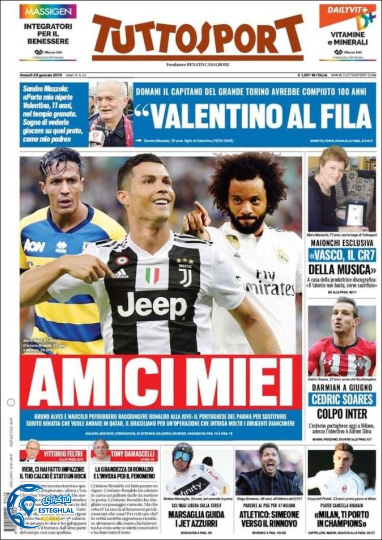 روزنامه ورزشی توتو اسپورت جمعه 5 بهمن 1397