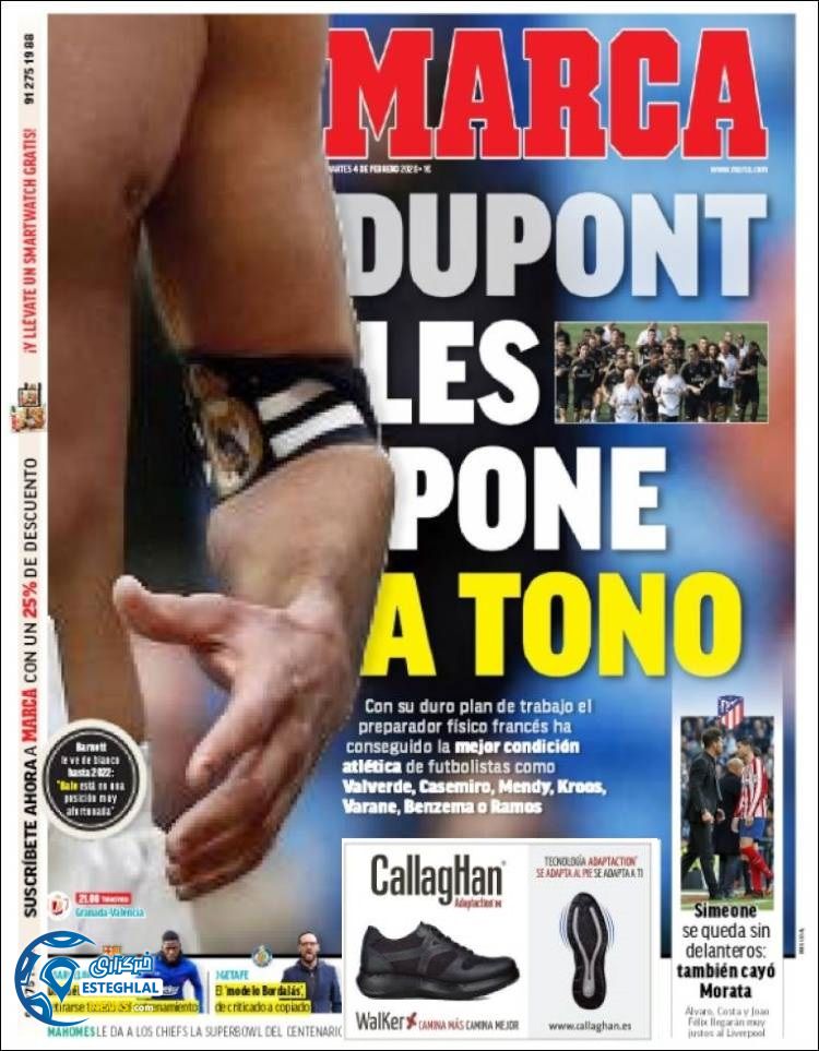 روزنامه ورزشی مارکا سه شنبه 15 بهمن 1398