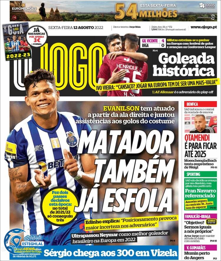 روزنامه ورزشی اوجوگو جمعه21 مرداد 1401 