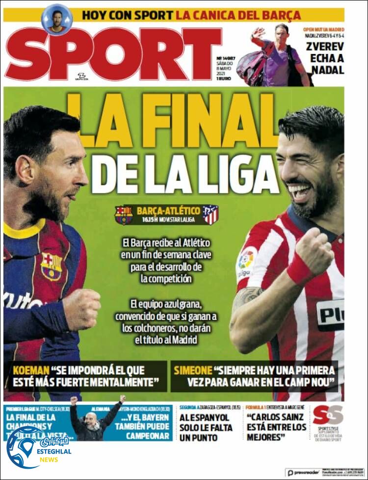 روزنامه ورزشی اسپورت شنبه 18 اردیبهشت 1400