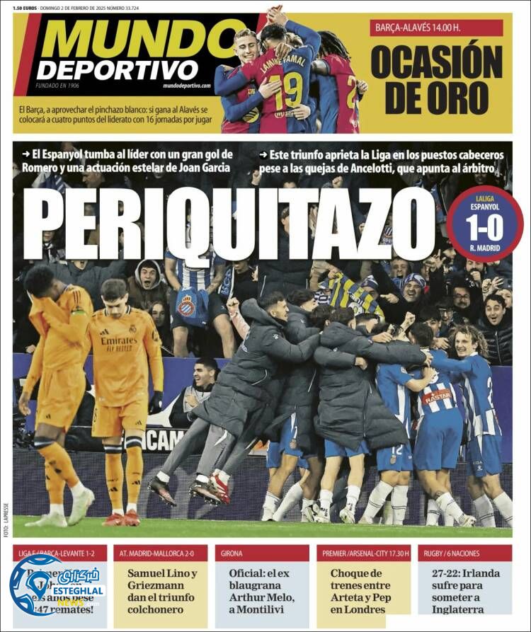 روزنامه ورزشی  موندو دپورتیوو یکشنبه 14 بهمن 1403  