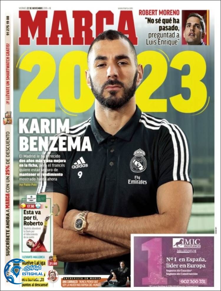 روزنامه ورزشی مارکا جمعه 1 آذر 1398