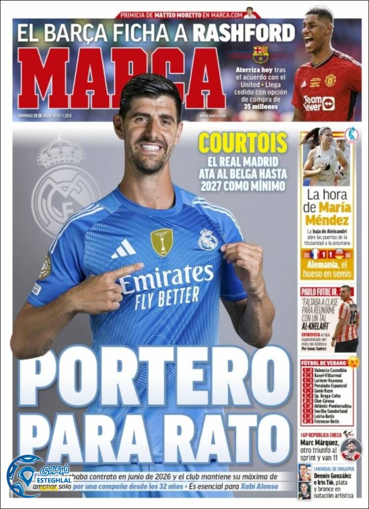 روزنامه ورزشی مارکا یکشنبه 29 تیر 1404 